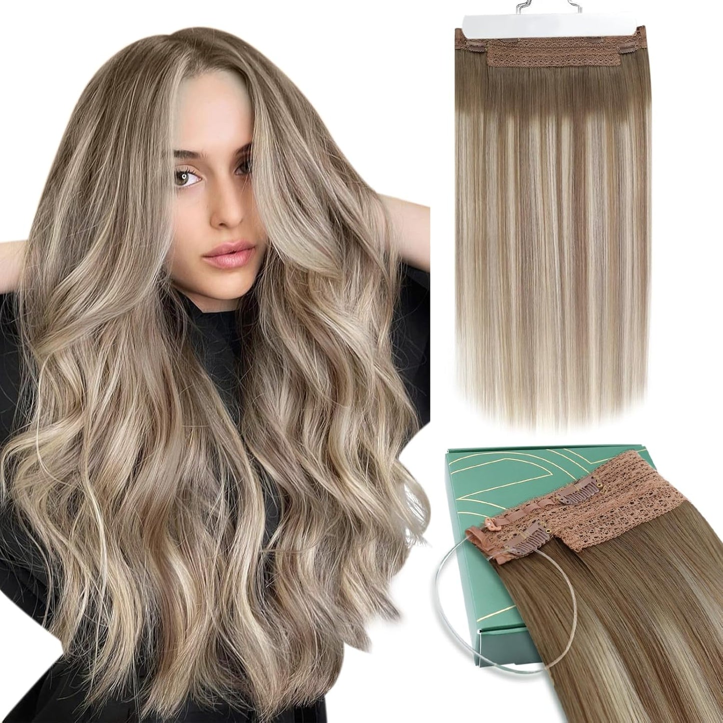 Ugeat Invisible Wire Hair Extensions for Effortless Style