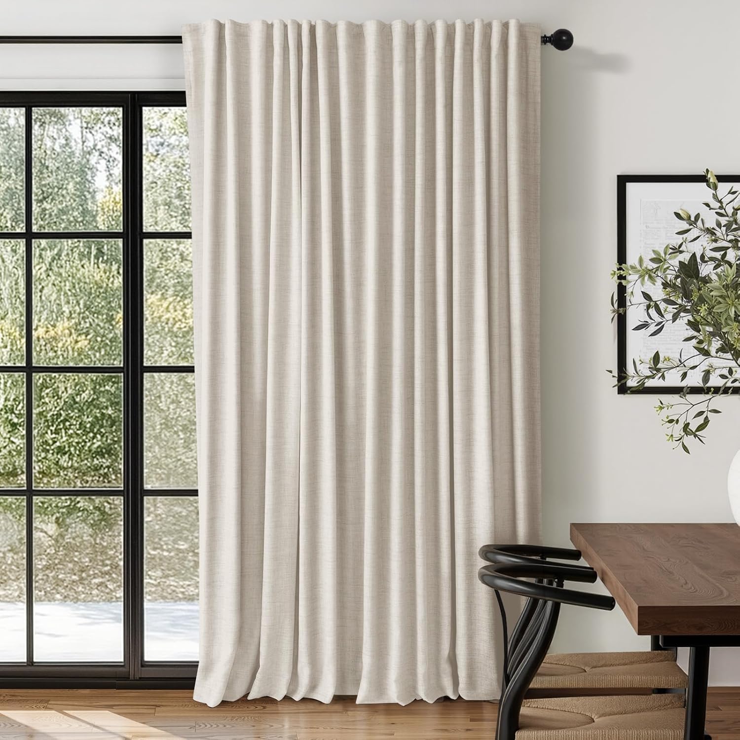 100% Blackout Curtains for Bedroom and Living Room 96 in Long