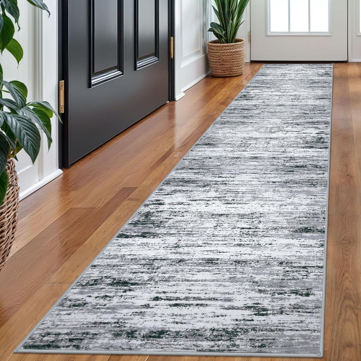 Modern Abstract Runner Rug 2x10 for Stylish Home Decor