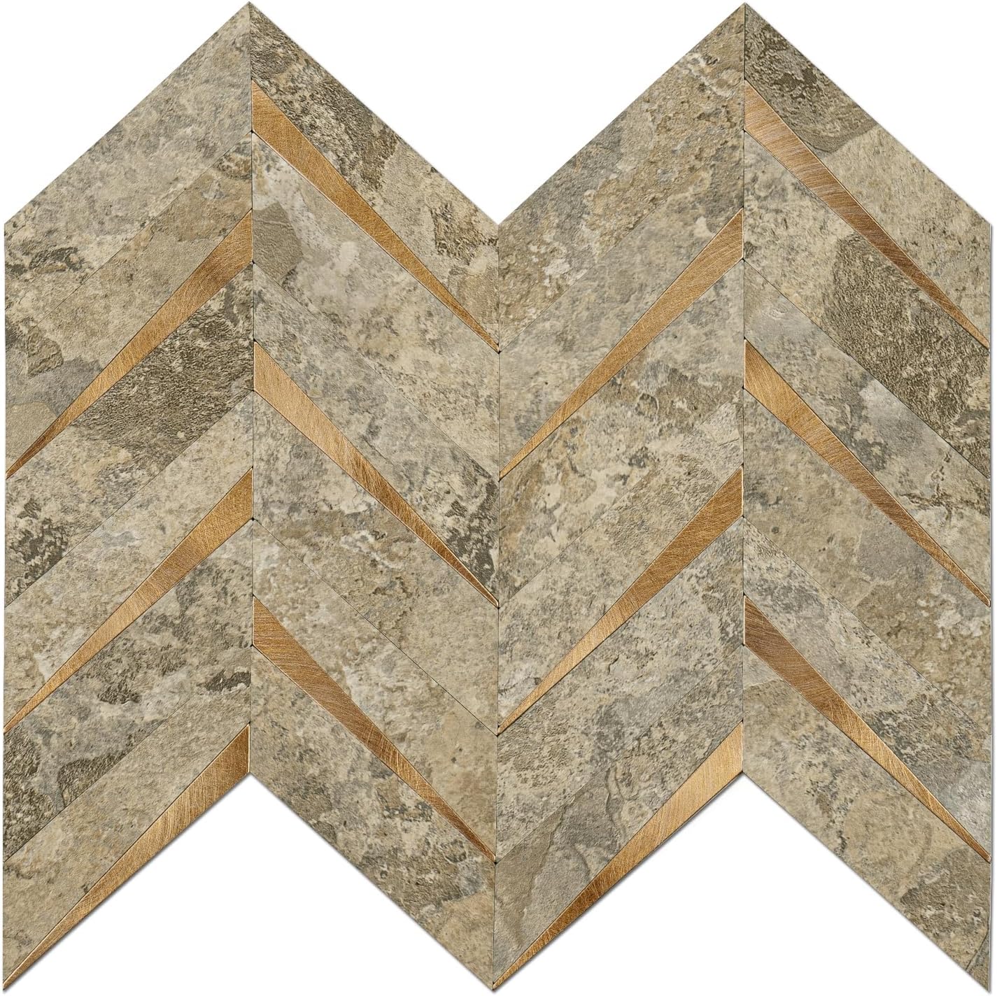 10-Sheet Herringbone Peel and Stick Backsplash for Kitchen