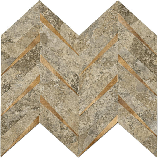 10-Sheet Herringbone Peel and Stick Backsplash for Kitchen