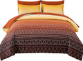 Boho Comforter Set King Gradient Stripe Bed in a Bag - All Seasons