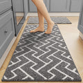 Kitchen Runner Rug Set 2 Pieces - Non-Slip Absorbent Kitchen Mats