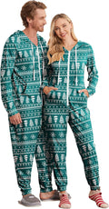 Ekouaer Christmas Onesie for Couples with Pockets and Hood