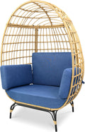 Comfortable Wicker Rattan Egg Chair for Indoor and Outdoor Use