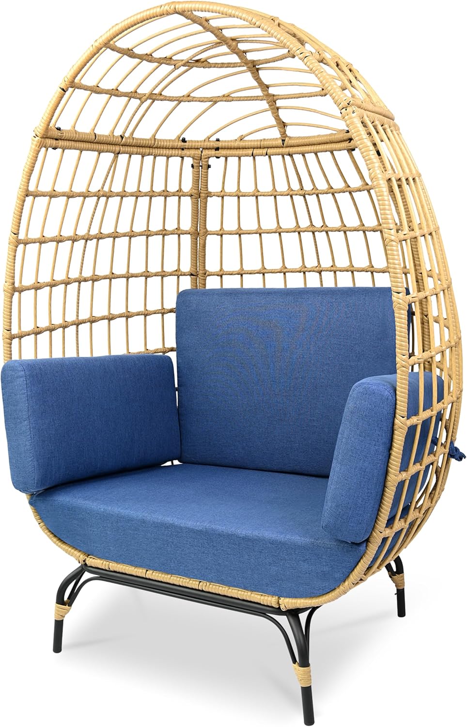 Comfortable Wicker Rattan Egg Chair for Indoor and Outdoor Use