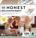 Clean Conscious Diapers Size 4 - Hypoallergenic, Up to 100% Leak