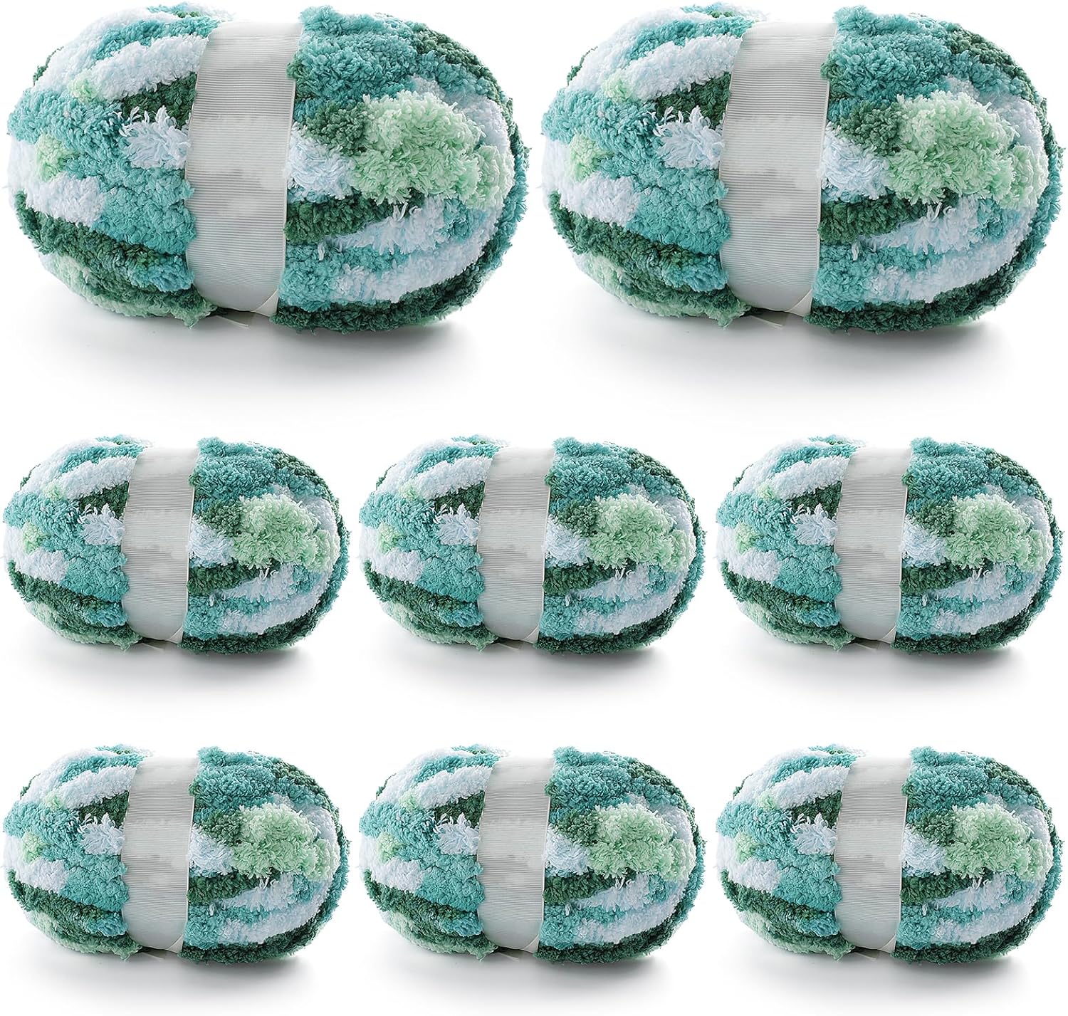 Chunky Yarn for Hand Knitting - 8 Pcs Jumbo Chenille Set