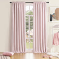 DONREN Blush Pink Room Darkening Curtains 108 in Length - Soft Triple