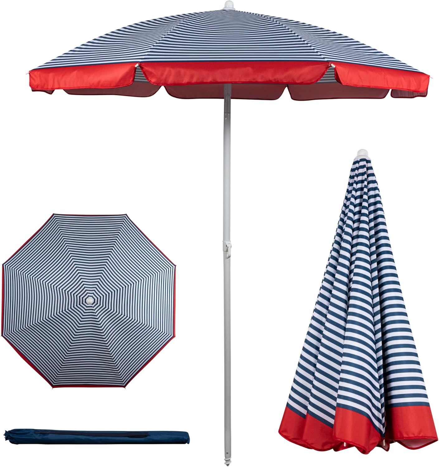 Portable Beach Umbrella for UV Protection and Outdoor Fun