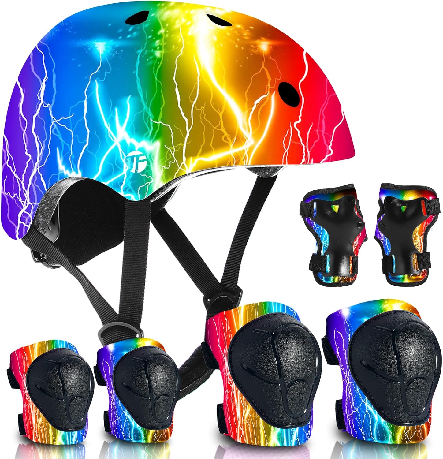Adjustable Kids Toddler Helmet with Protective Gear Set for Safety