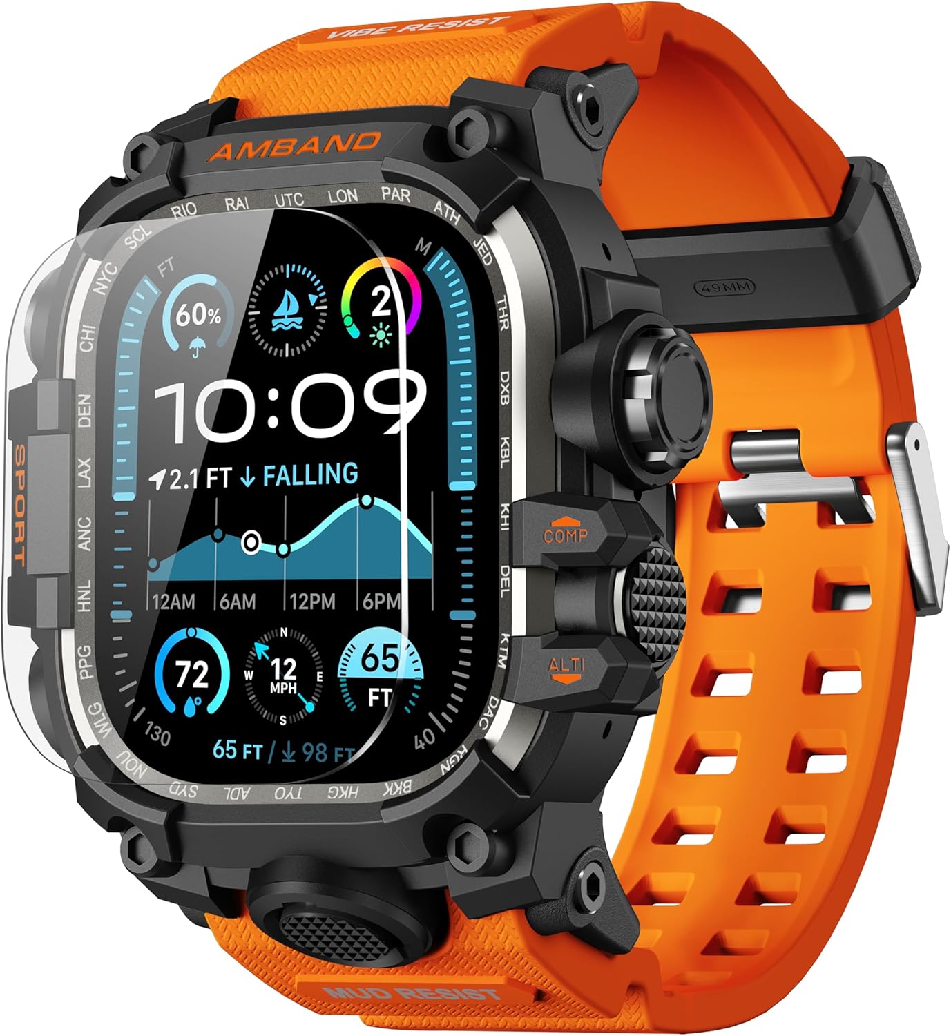 amBand Rugged Case for Apple Watch Ultra 49mm - Tactical Design