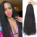 Goddess Box Braids Crochet Hair 18 in Pack of 8 - Soft Pre-Looped