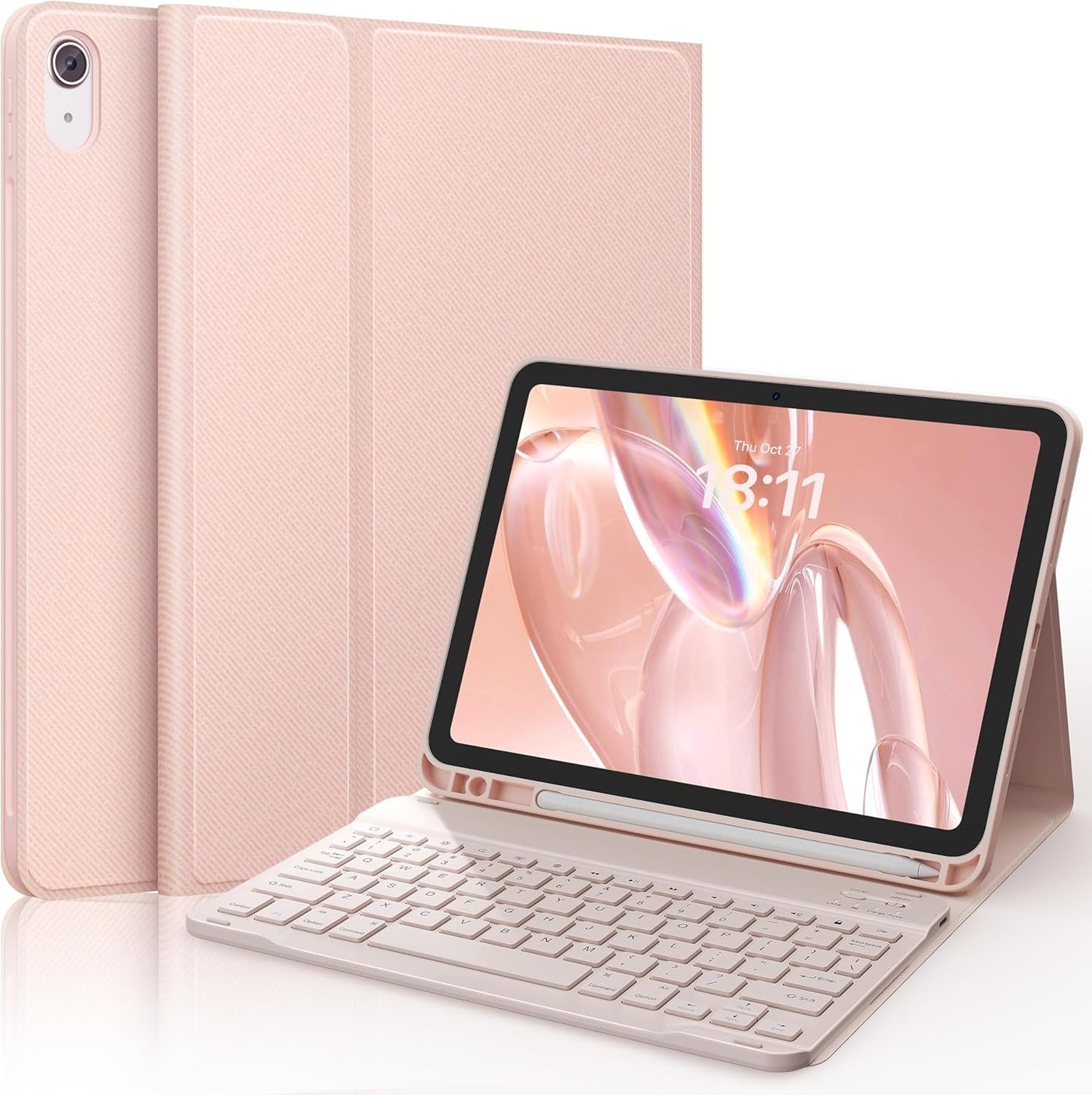 CHESONA Keyboard Case for iPad 11th/10th Gen with Detachable Design