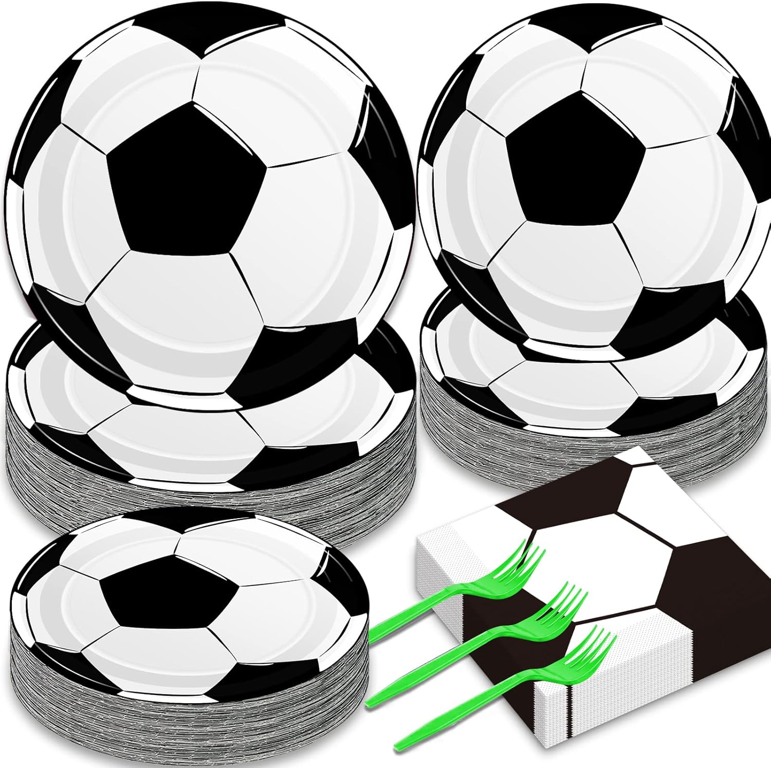 Soccer Plates and Napkins Set for 50 Guests Party Supplies