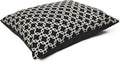 Rectangle Large Dog Bed 46 x 35 in Links Black - Plush Washable Pillow