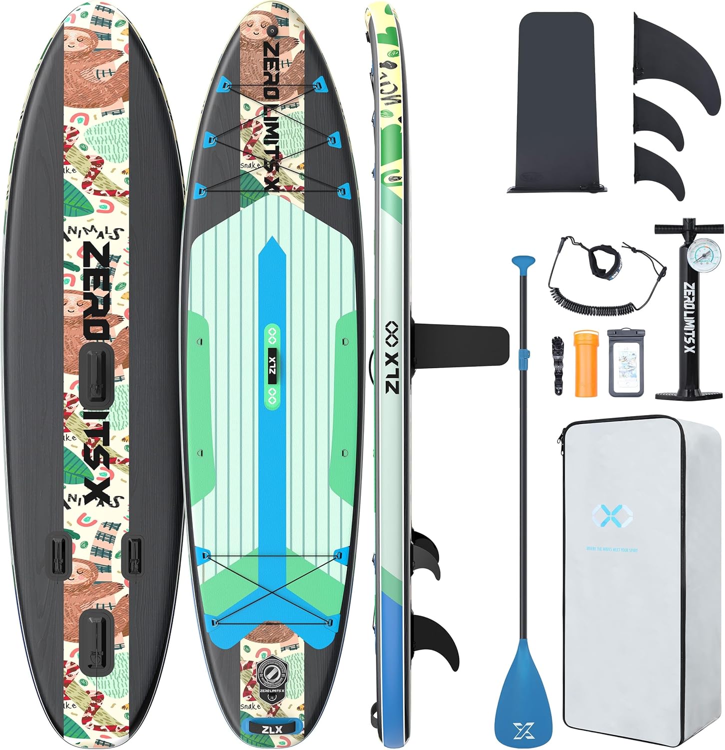 ZLX Inflatable Stand Up Paddle Board for All Skill Levels