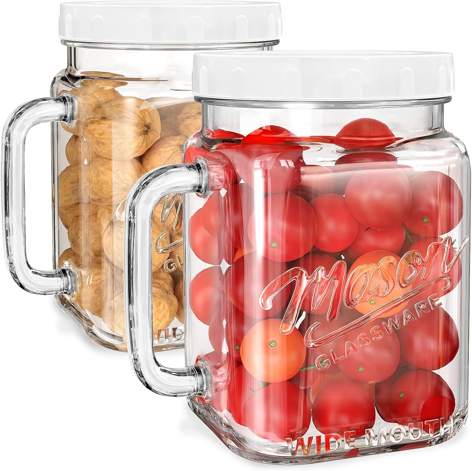 Large Mason Jars 74 oz with Airtight Seal for Fresh Storage