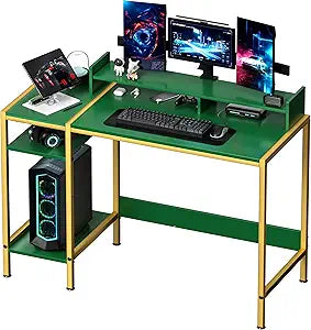 MINOSYS Gaming Computer Desk with Adjustable Storage Space