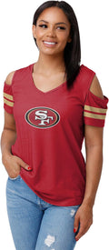 Women's NFL Cold Shoulder Fan Top - Official Team Shirt