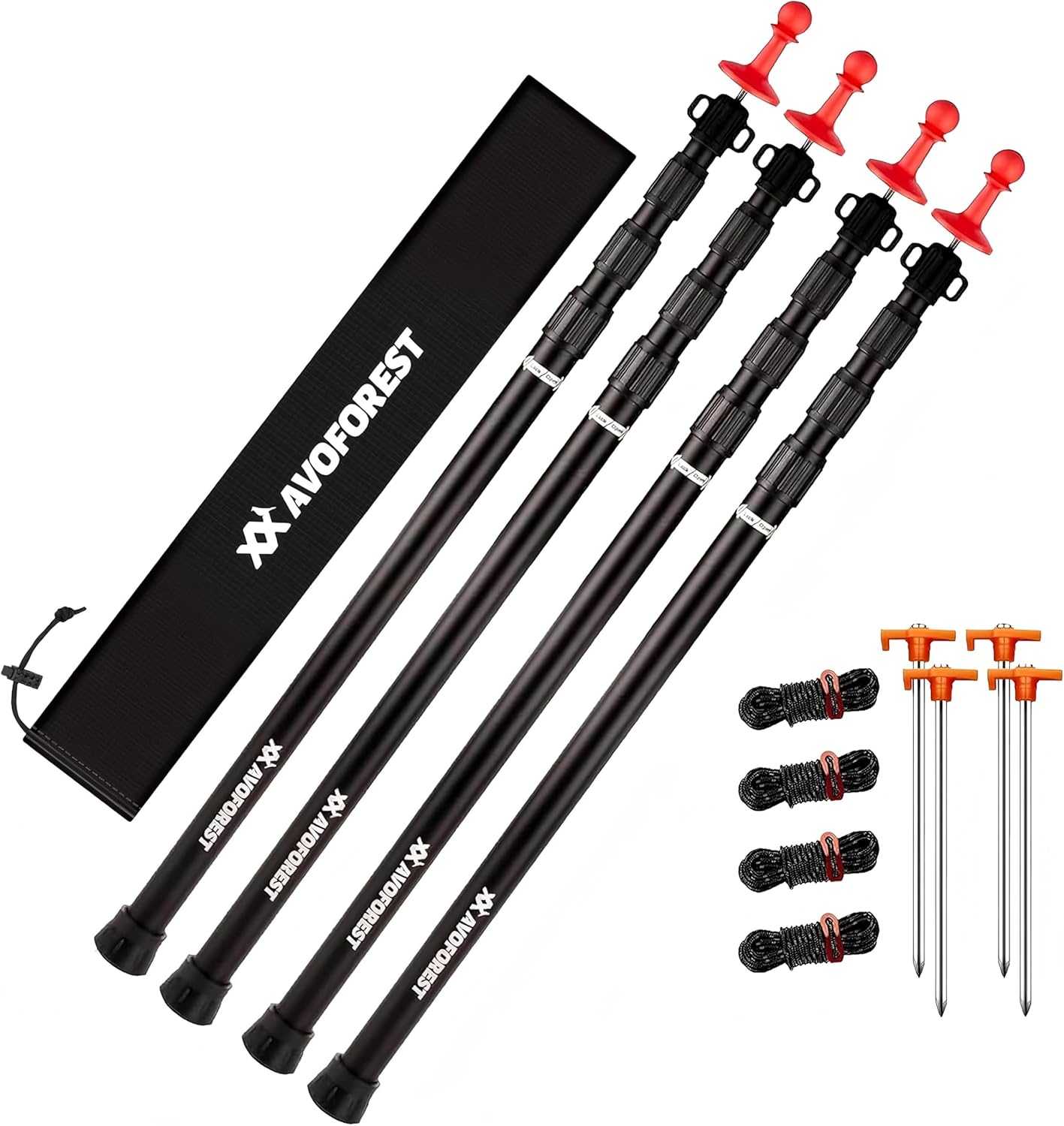 Heavy Duty Adjustable Tarp Poles for Hiking and Camping