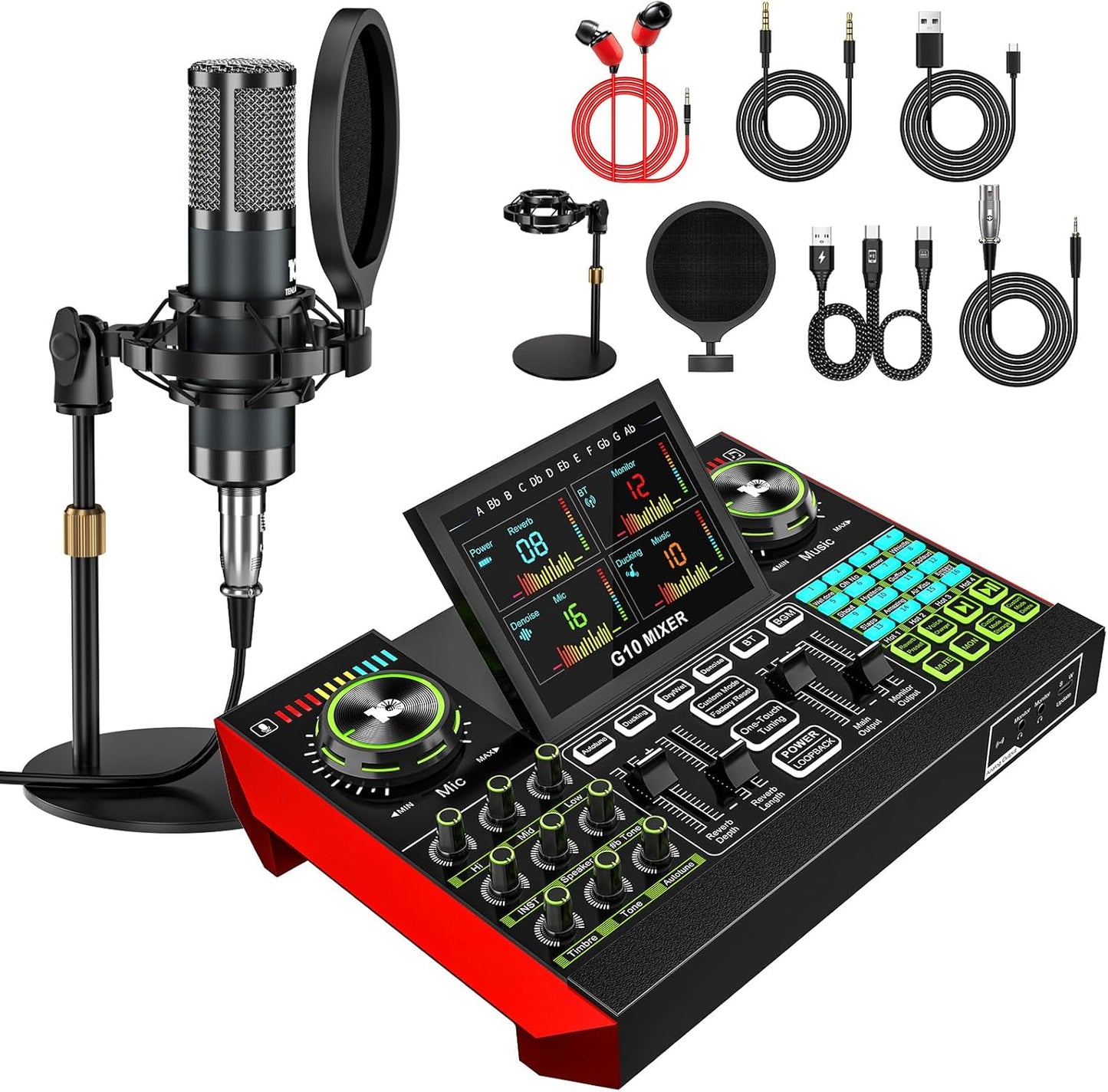 G10 Podcast Equipment Bundle for Live Streaming and Gaming
