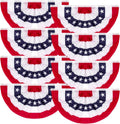 8 PCS USA Pleated Fan Flags for 4th of July Celebrations