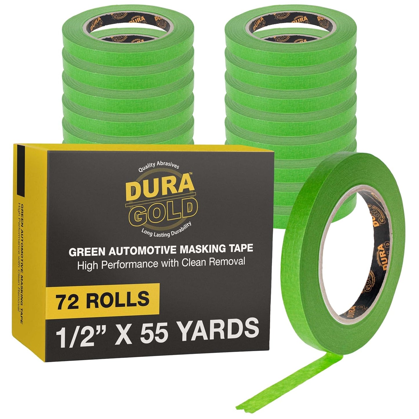 Dura-Gold Green Automotive Masking Tape for Precision Painting