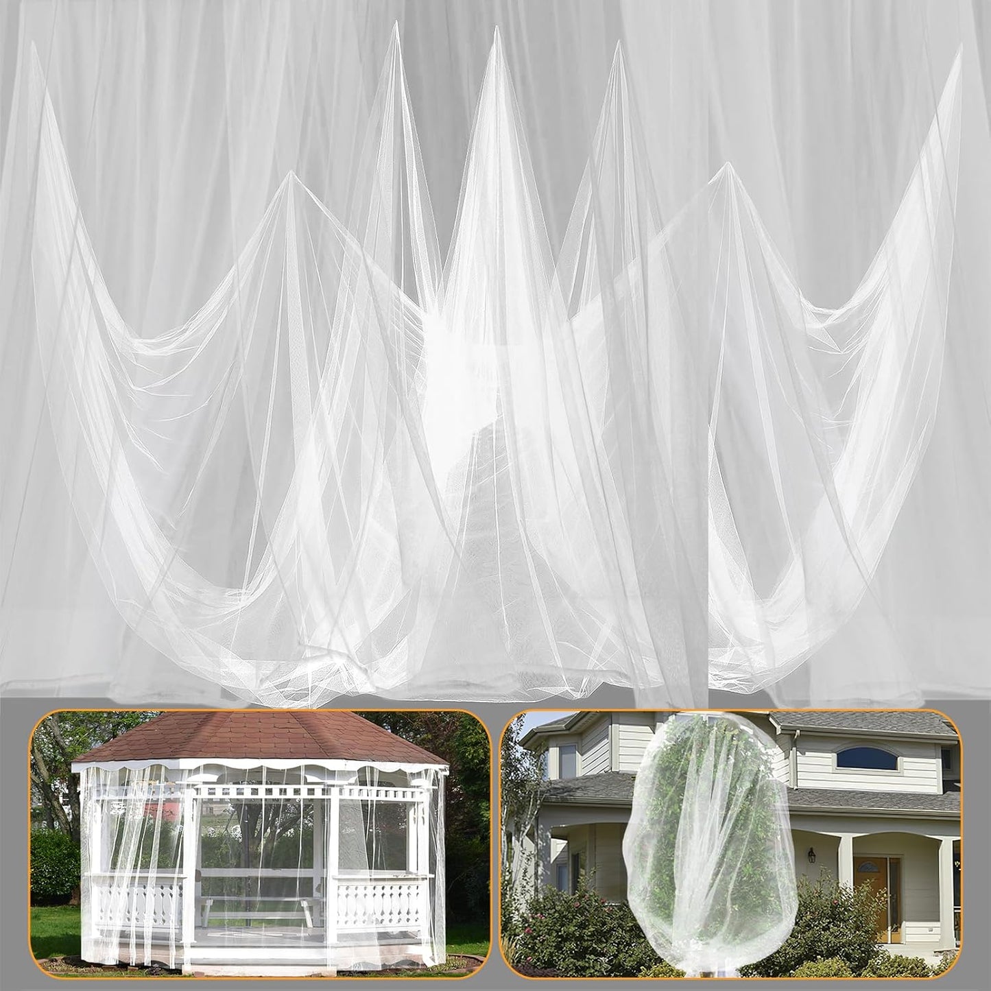 65x10ft Extra Large Mosquito Net for Garden and Plant Protection