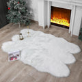Faux Fur Rug Sheepskin Shag Fluffy Fuzzy White 4x6 ft - Plush Bedside