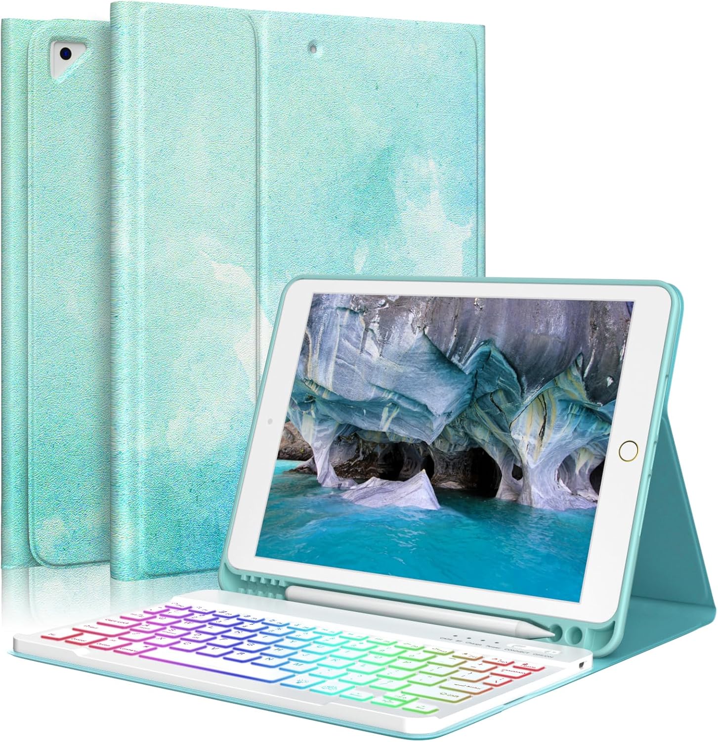 FUWANG Keyboard Case for iPad 9th 8th 7th Gen 10.2 inch