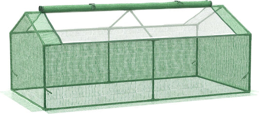 Outsunny Portable Mini Greenhouse 71 with Large Zipper Windows