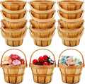 Mini Wooden Apple Baskets 15 Pack - Rustic Farmers Market Berry