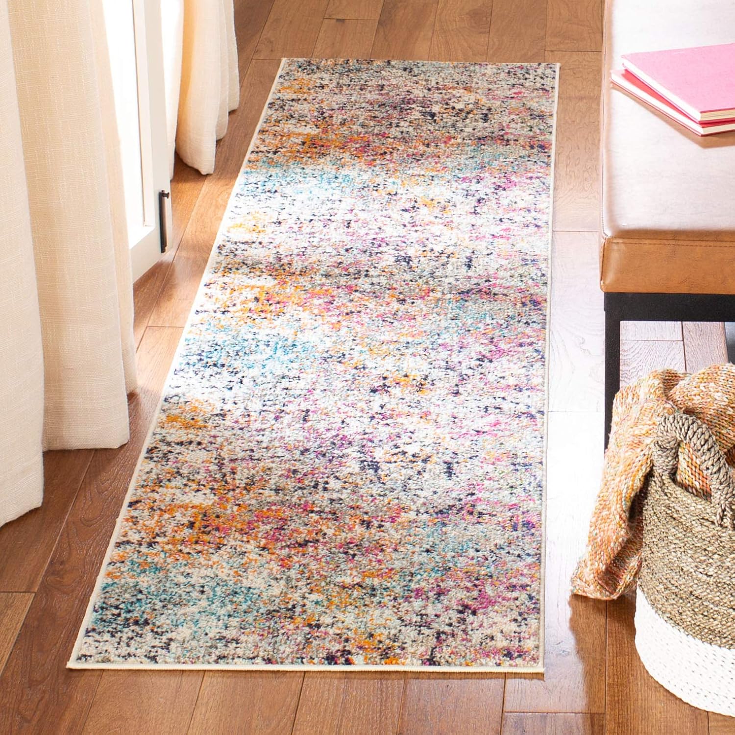 SAFAVIEH Madison Collection Runner Rug - Modern Abstract Design