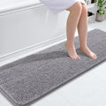 59x20 Grey Chenille Bath Rug - Extra Soft Absorbent Bath Mat