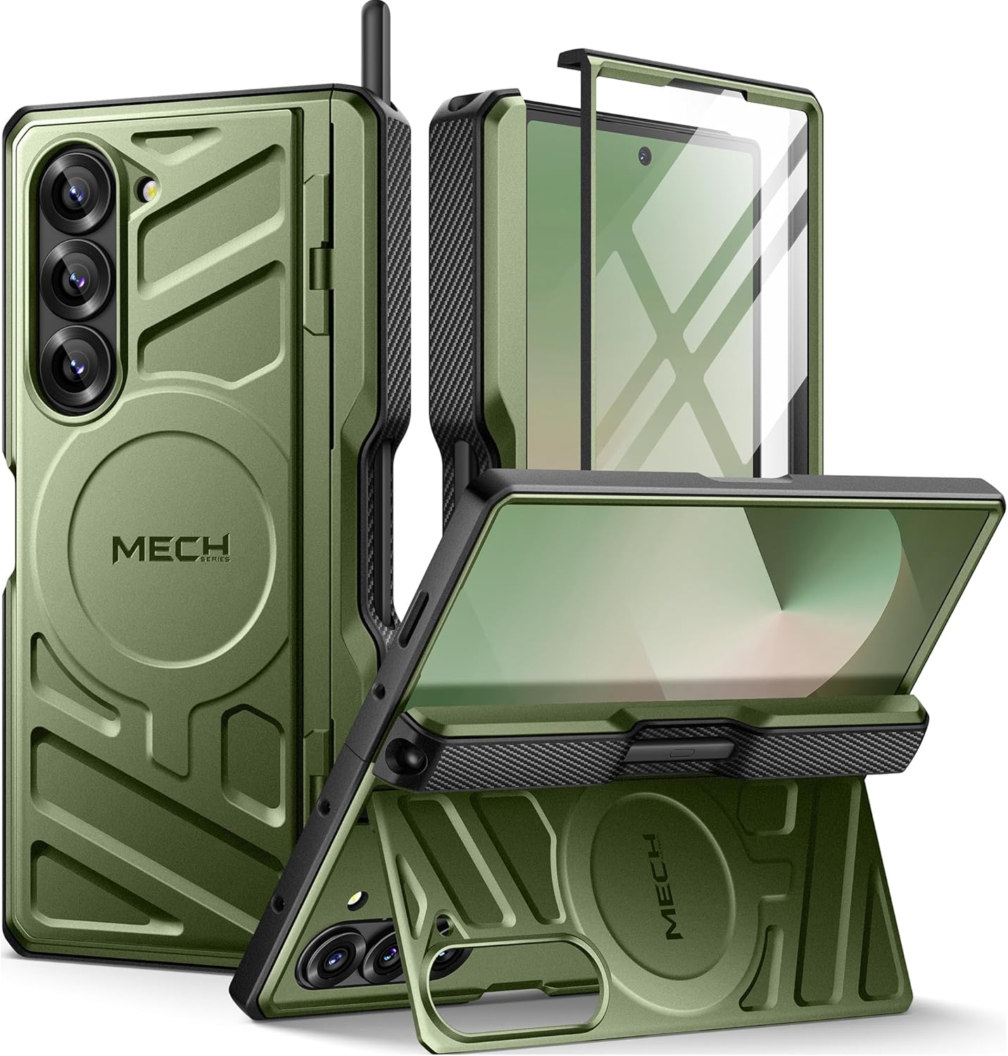 TONGATE Magnetic Case for Z Fold 6 with S Pen Holder & Stand