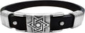 Handmade Adjustable Leather Religious Charm Bracelet - Comfortable Fit