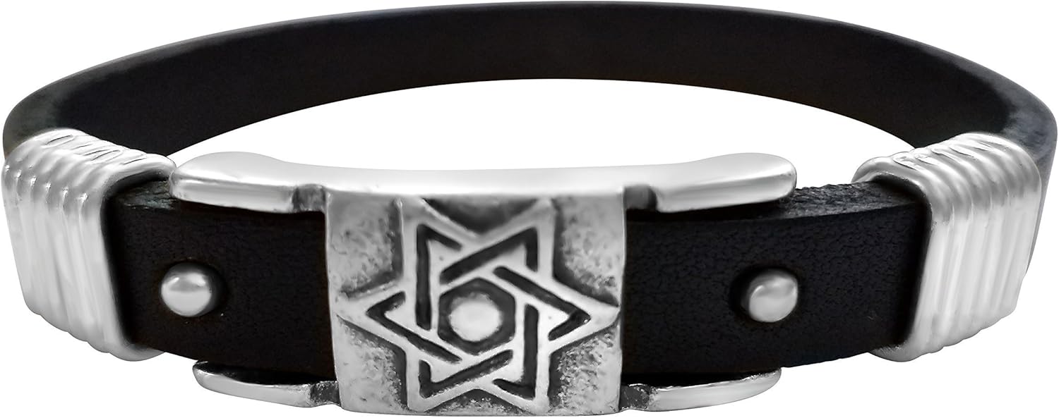 Handmade Adjustable Leather Religious Charm Bracelet for All