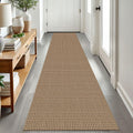 EARTHALL Woven Runner Rug 2x8 Ft - Washable Non Slip Hallway Runner