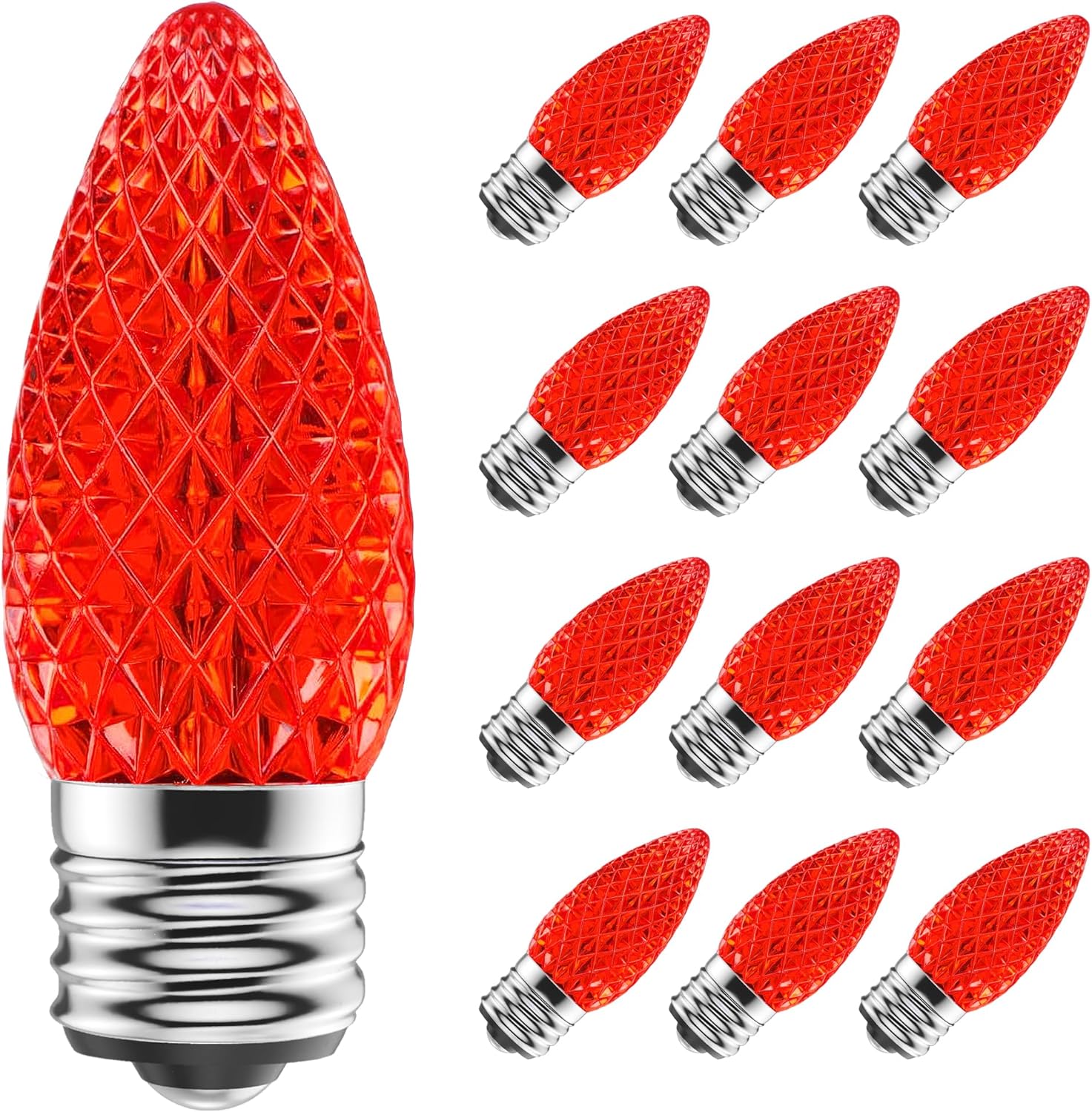 C9 LED Replacement Christmas Light Bulbs - 100-Pack Shatterproof