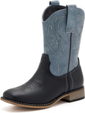 Kids Western Boots Square Toe Mid Calf Cowboy Boots - Durable Style