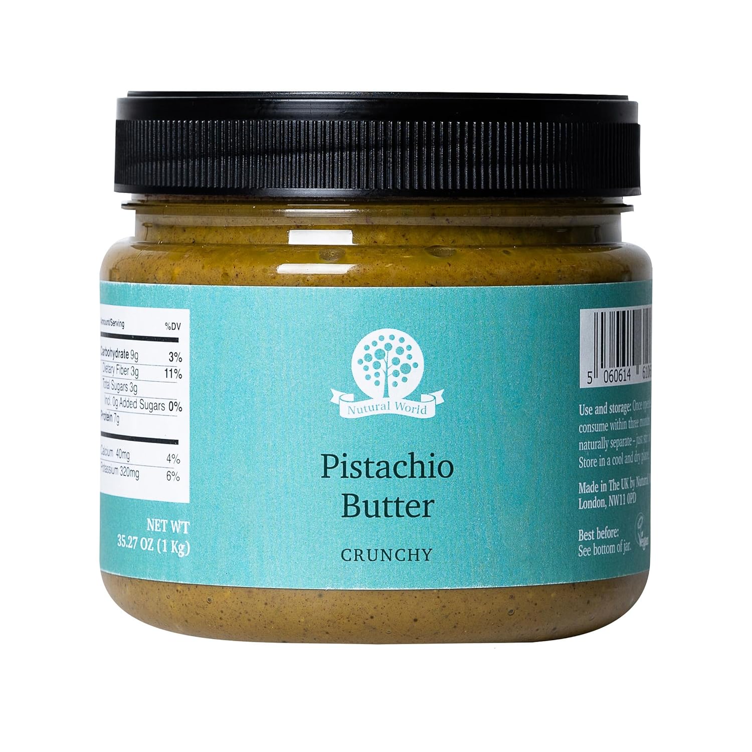 Nutural World Crunchy Pistachio Butter 35 Oz - Pure Delight