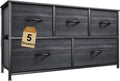 DWVO Dresser with 5 Drawers - Fabric Storage Tower for Bedroom