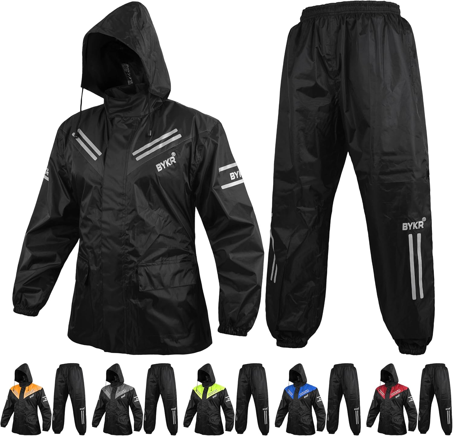BYKR Waterproof Motorcycle Rain Suits for Men & Women Cycling
