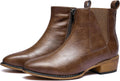 Women's Ankle Boots Mid-height Heels Chelsea Zipper
