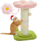 Flower Cat Scratching Post with Removable Flower Bed - Stable Pink