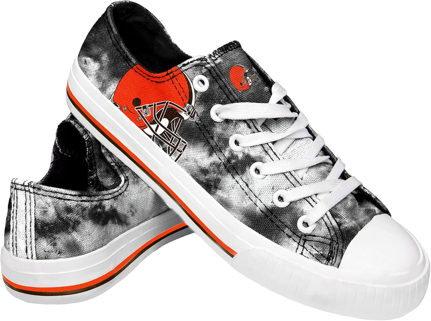 FOCO Women's NFL Team Logo Glitter Low Top Canvas Sneakers