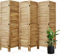 Wood Louvered Room Dividers for Home Office and Bedroom Use