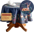Maison d' Hermine Round Cotton Tablecloth 63 in - Elegant Fall