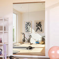 Full Length Wall Mounted Gym Mirror 55 x 17 in 2-Pack - Clear